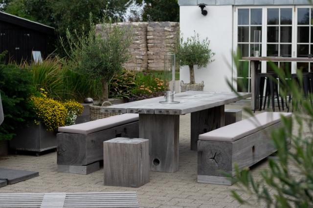 1-2-3 Get ready for summer! Fill your outdoor space with maintenance free garden furniture made from reclaimed wood!